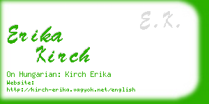 erika kirch business card